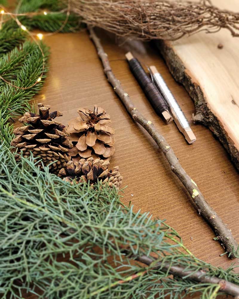Kreativ Workshop - Material handgebundener Winterwald Kreativ Workshop - Material handgebundener Winterwald