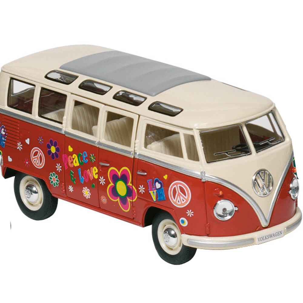 goki VW Microbus mit Druck Spritzguss mit Rückzugmotor süßer VW-Bus für Kinder 