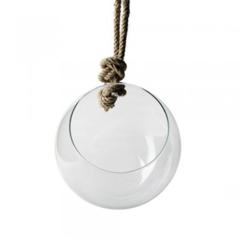 Glaskugel Bolga mit Seil Ø 20 cm
