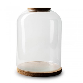 Flaschengarten Glas Sandra mit Korkdeckel Höhe 33 cm Ø 25 cm