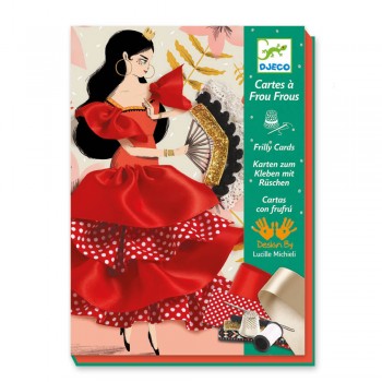 Djeco Kreativ Set Nähbilder Flamenco mit Zubehör