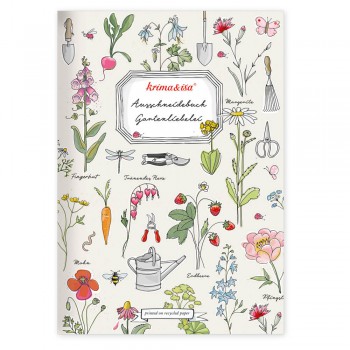 Krima und Isa Ausschneidebuch Gartenliebelei A4 12 Seiten