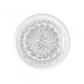 Riverdale Flower white Kuchenteller big Mandala