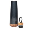 Chic mic - Bioloco Loop Thermoskanne Trinkflasche aus Edelstahl und Holz schwarz 500 ml