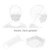 Stielreich Nasen - Mund Maske genäht für Damen und Herren 100 % Baumwolle